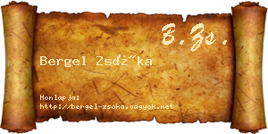 Bergel Zsóka névjegykártya